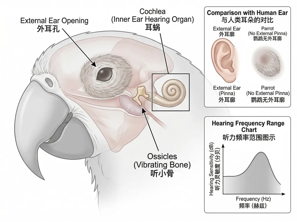鸟类耳朵结构图