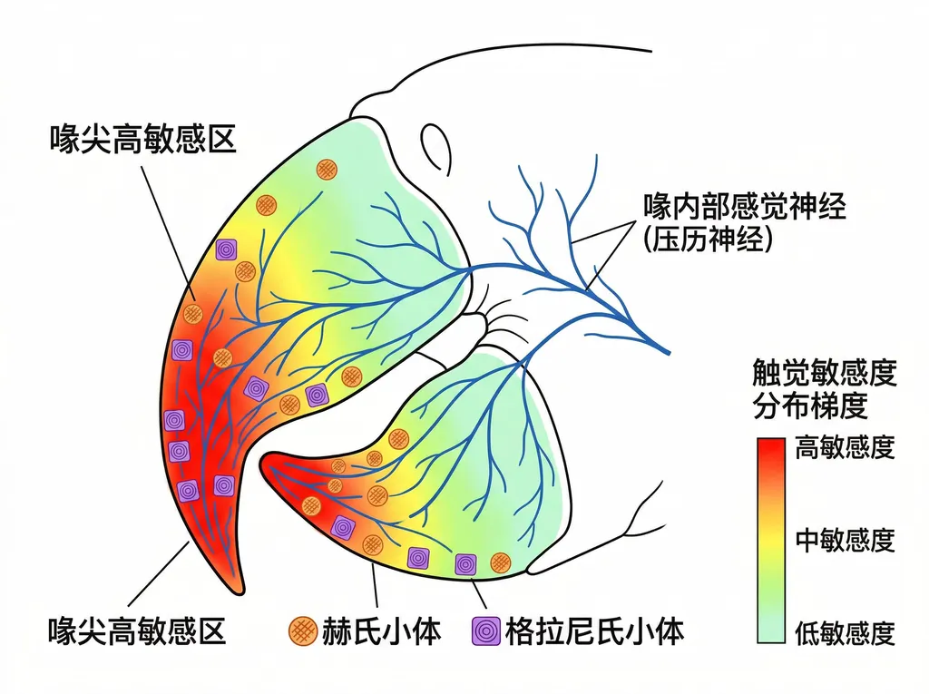 喙部触觉感受器分布图