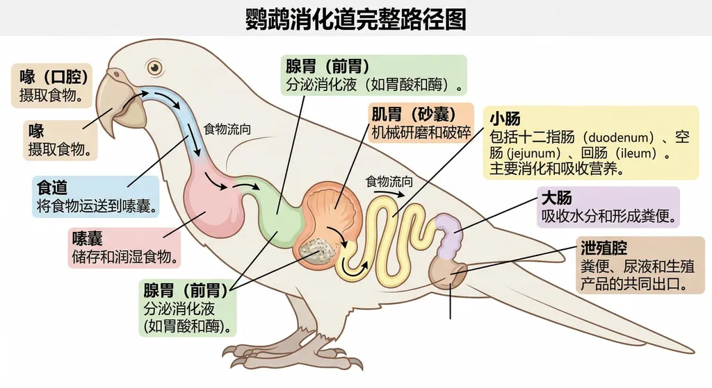 鸟类消化道结构图