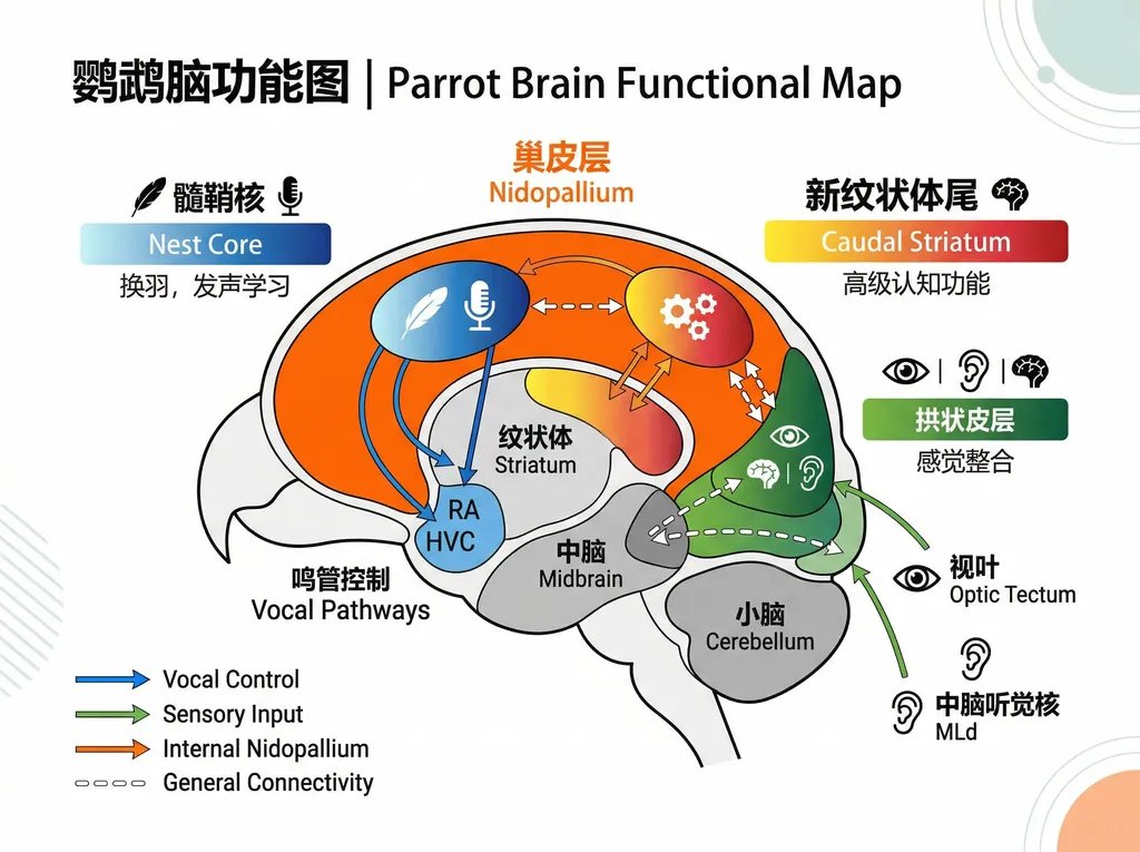 巢皮层认知中心图