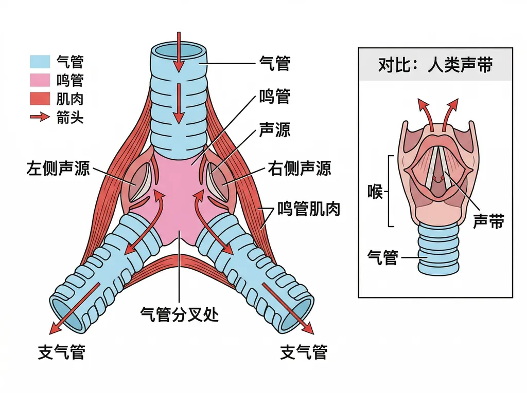 鸣管发声器官结构图