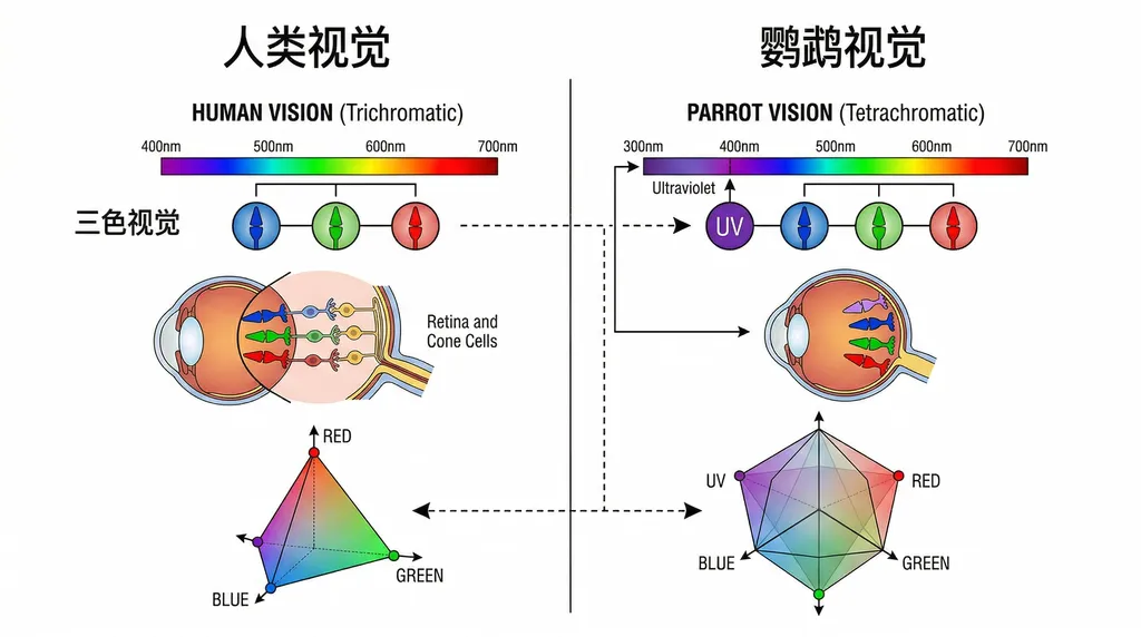 四色视觉系统对比图