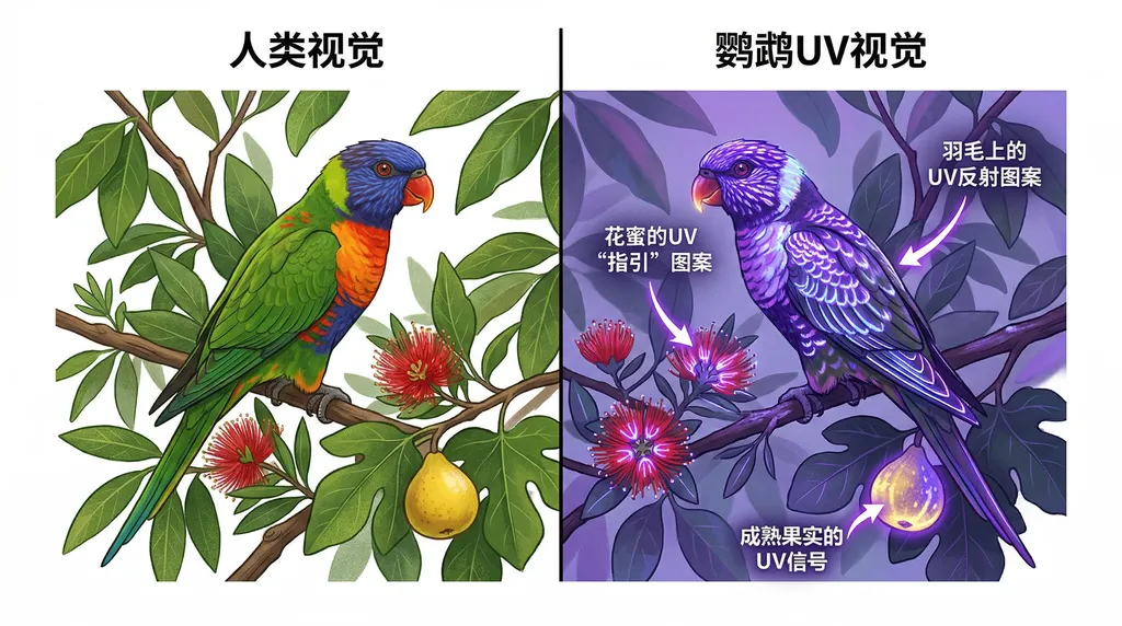 紫外线视觉对比效果图